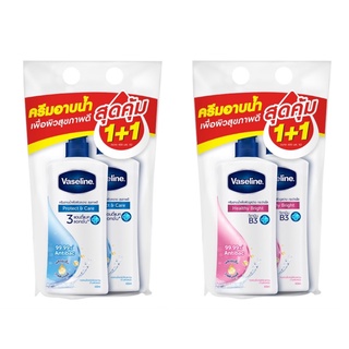 (สุดคุ้ม1+1) Vaseline Healthy Plus Body Wash วาสลีน เฮลธี้ พลัส บอดี้ วอช ผลิตภัณฑ์ครีมอาบน้ำสำหรับผิว 400 มล. มี 2 สูตร