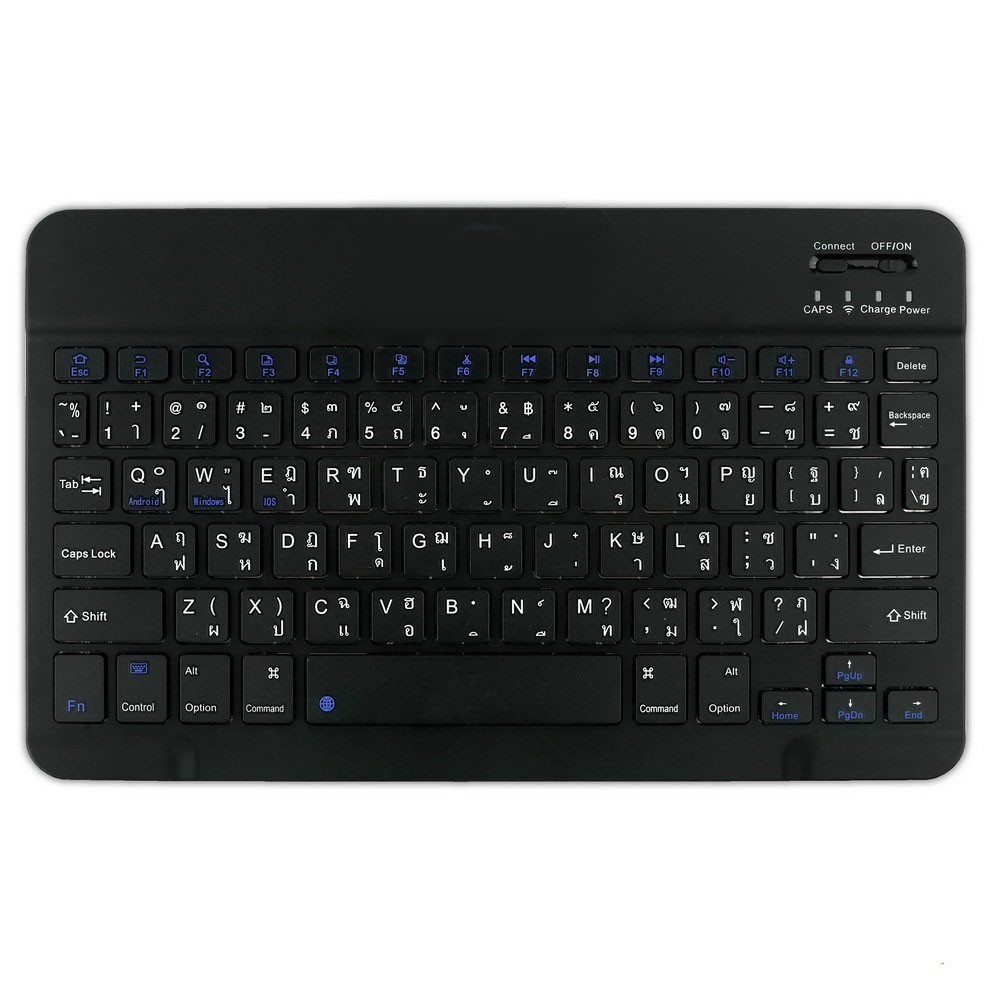 โปรโมชั่น [แป้นภาษาไทย] Keyboard คีย์บอร์ดบลูทูธ   แท็บเล็ต Samsung Huawei  10.2 gen 7 ใช้ได้ คีย์บอร์ดสำหรับแท็บเล็ต มินิคีย์บอร์ด แป้นพิมพ์ Bluetooth