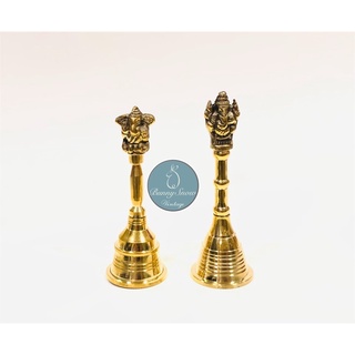 🕉ระฆังกระดิ่ง ด้ามจับเป็นพระพิฆเนศ 🙏🏻งานทองเหลืองเนื้อหนางานนำเข้า