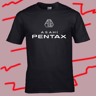 เสื้อยืดผ้าฝ้ายพิมพ์ลายขายดี เสื้อยืด พิมพ์ลายกล้อง Asahi Pentax สีดํา แฟชั่นฤดูร้อน สําหรับผู้ชาย