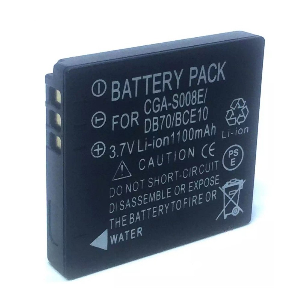 CGA-S008 / CGA-S008A\1B / CGA-S008E / CGA-S008GK Replacement Battery For PANASONIC (Black)