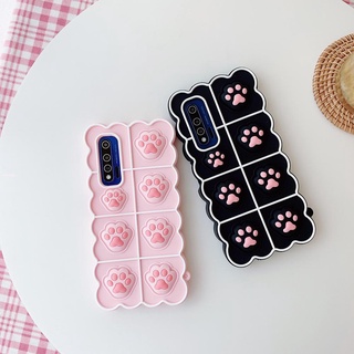 เคส-XiaoMi Redmi 9A 8A 9T Note 10 Pro Note 8 Note 7 Note 9 Note 9S Note 9Pro POCO F3 M3 X3 Cat Pop Push It Bubble|HS