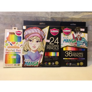 สีไม้Master Art รุ่น pastel set 12 สีและMANGA 24/36สี