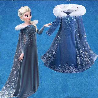 ชุดเดรสคอสเพลย์ Frozen Elsa สำหรับเด็ก