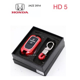 🚗 เคสสแตนเลสลายเคฟล่าสีแดงตรงรุ่นรถHonda Jazz🚙