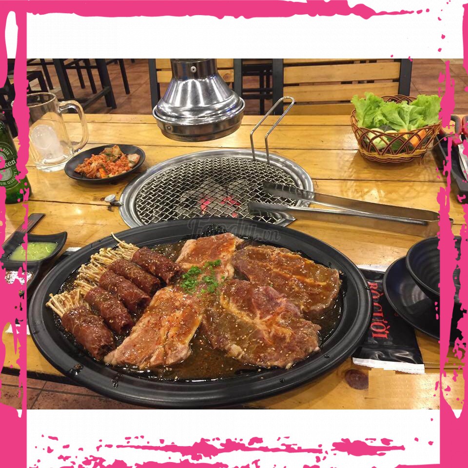 [รุ่นใหม่]จานพลาสติกทรงกลมสีดําคุณภาพสูงเกาหลี 32 ซม. LJP0115