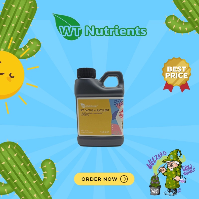ปุ๋ยแคคตัส และ ไม้อวบน้ำ WT Cactus and Succulents by WT Nutrients