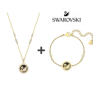 🔥สินค้าพร้อมส่ง🔥สร้อยข้อมือและสร้อยคอ Swarovski ใหม่เอี่ยมแท้จาก Swarovski ของแท้ 100%套装