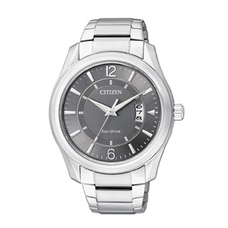 CITIZEN Eco-Drive Mens Watch Silver Stainless Strap รุ่น AW1030-50H - Gray