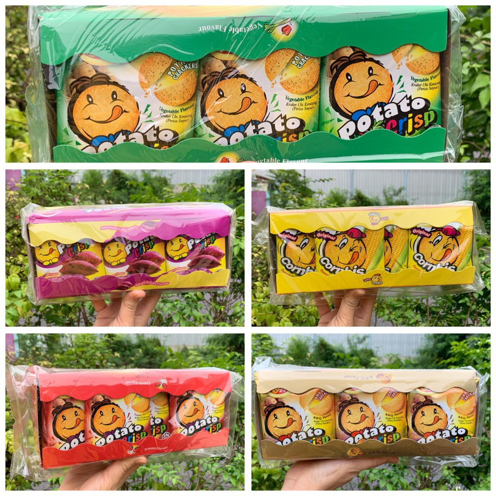 Potato crisp win 2 ขนมปังมันฝรั่งแป้งบางกรอบ หลากหลายรสชาติ แพ็คละ 30 ซอง