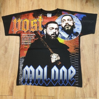 POST MALONE BOOTLEG OVERPRINT RAPPER HIPHOP เสื้อวง เสื้อทัวร์