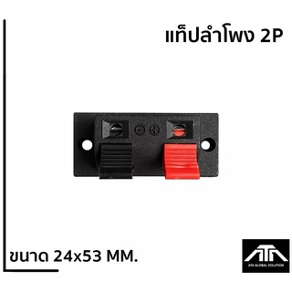 (แพ็ค 1 ชิ้น) แท็ปลำโพง 2P ตัวใหญ่ ขนาด 24x53mm แท็ปอุปกรณ์ตู้ลำโพง แท็ป2P แท็ปเหลี่ยม