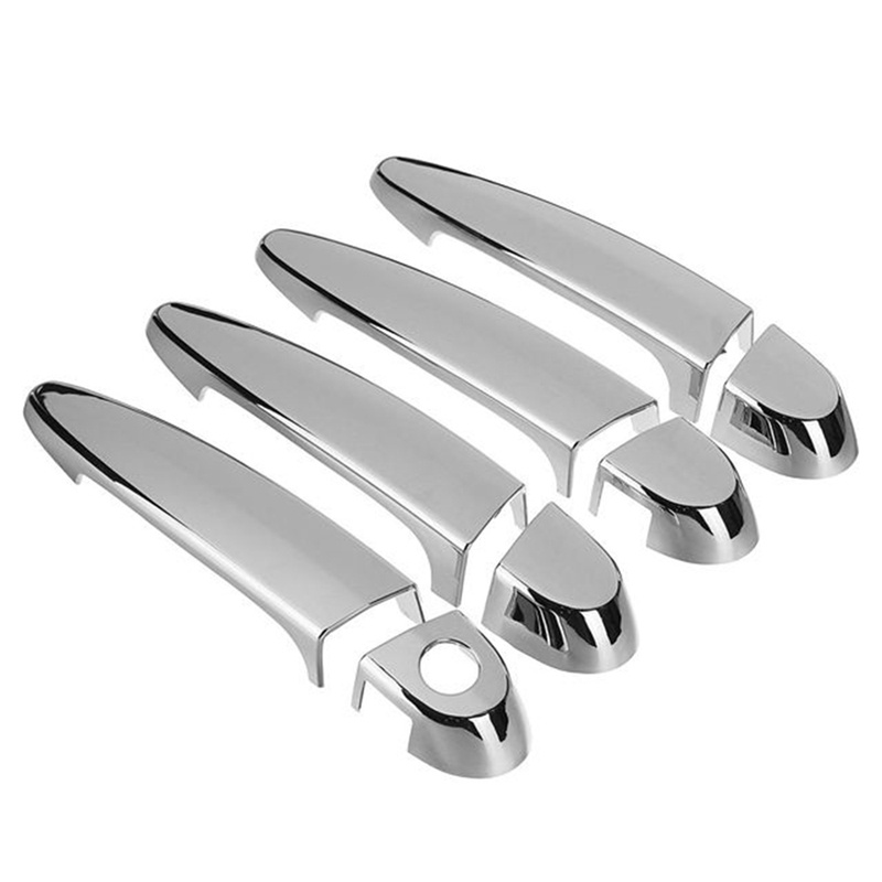 8Pcs Set Car Carbon Fiber Chrome Exterior Door Handle Cover Trims For-BMW F30 F35 F34 E70 E71 E84 F2