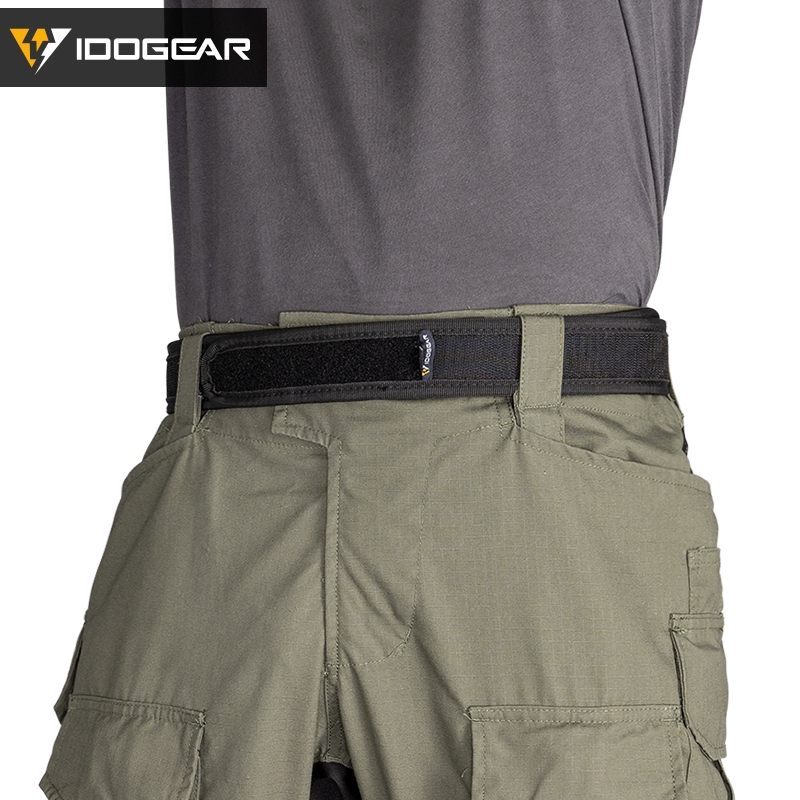 Hot Idogear เข็มขัดผ้าไนล่อนสําหรับผู้ชาย - สีดํา (1.7") 3418
