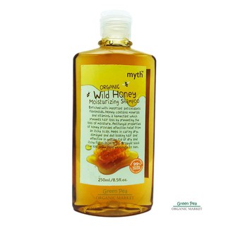 Myth, แชมพู ออแกนิก ไวลด์ฮันนี่ ,Organic Wild Honey with moisturing Shampoo,250  ml.