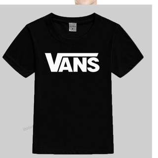 แขนสั้นพิมพ์ลาย✤✕❐VANS เสื้อยืด เสื้อยืดแฟชั่น เสื้อคอกลม ผ้าคอตตอลหนานุ่ม 100% สวมใส่ได้ทั้งหญิงและชาย