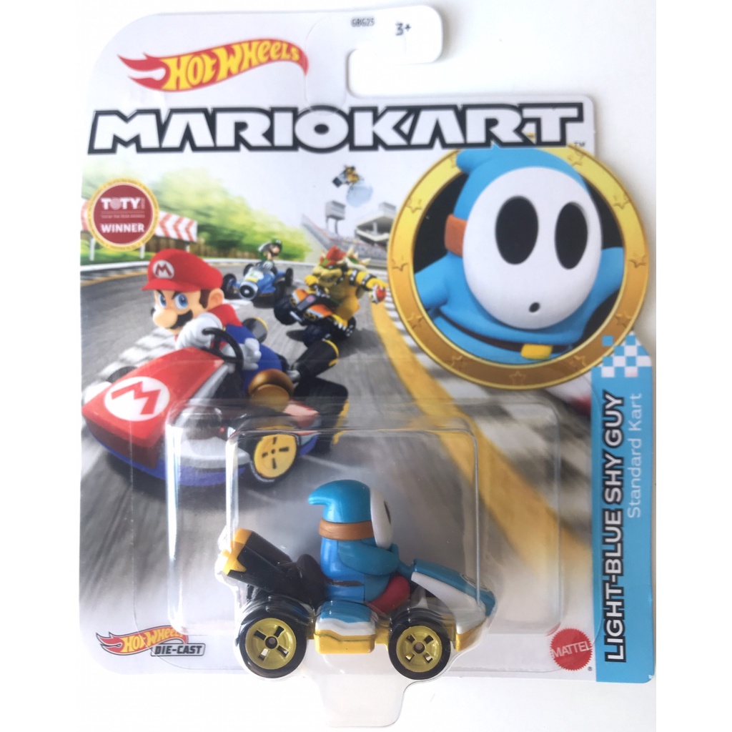 Hot Wheels 987N-GBG25 Mario Kart Standard Kart Light Blue Shy Guy