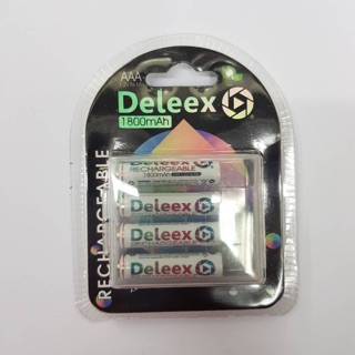 ถ่านชาร์จ Deleex ขนาด AAA 1.2V แพค4ก้อน แถมกล่องใส่ถ่านในชุด