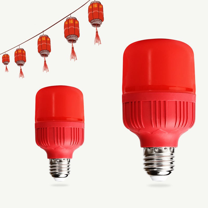 โคมไฟหลอดไฟ LED พลังงานสูงสีแดง E27 220V 5W 10W 15W 20W 30W สปอตไลท์ความสว่างสูง