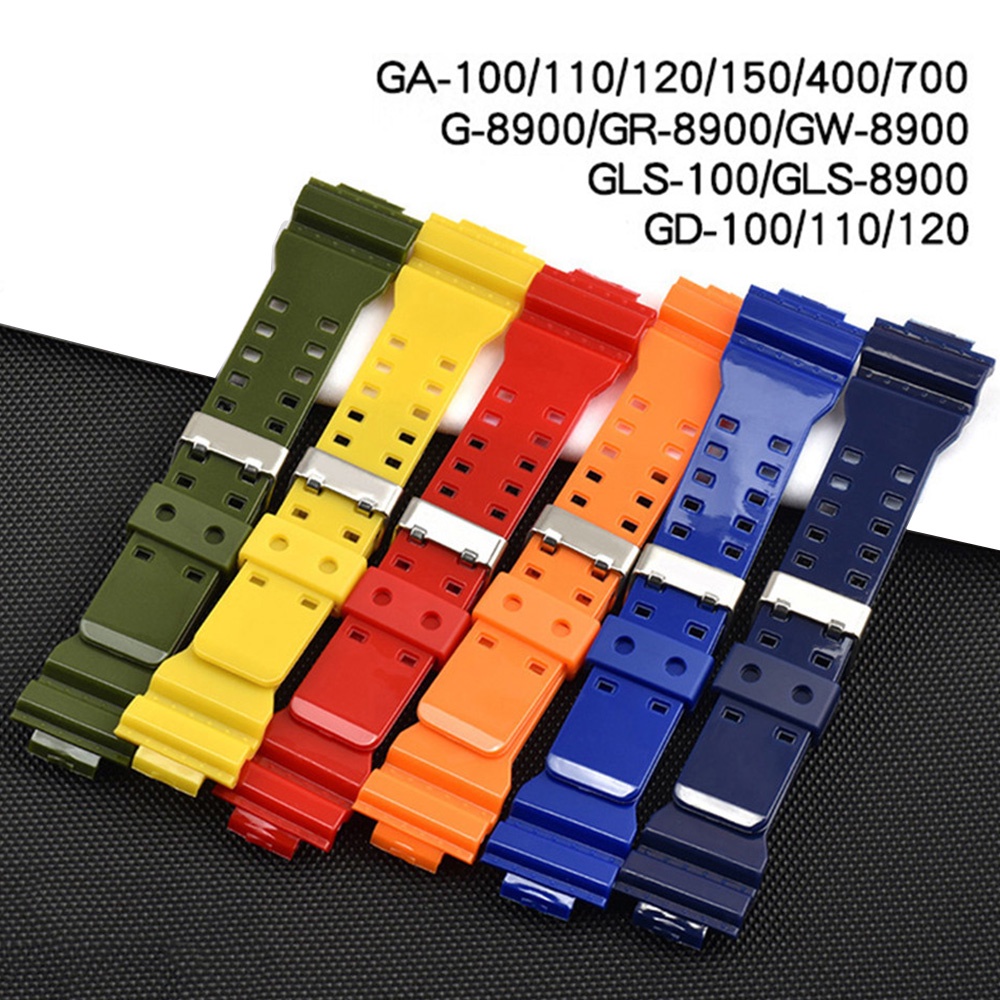 สายนาฬิกาข้อมือเรซิ่นสําหรับ Casio G-Shock GA-100/110/120/150/200/300/400/700 GD-100/120 G-8900 GW-8