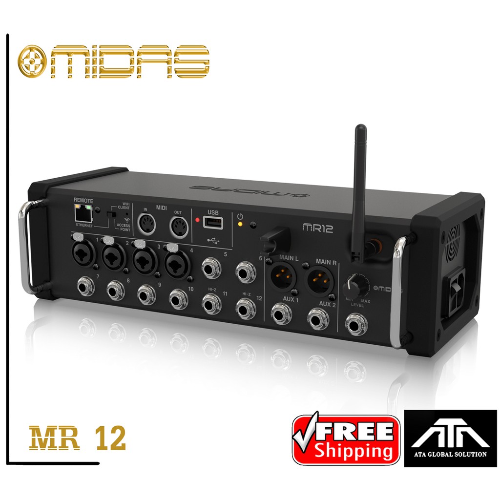 MIDAS MR-12 Digital MIXER ดิจิตอลมิกเซอร์ MIXER DIGITAL MR 12 MR12 มิกเซอร์ เครื่องผสมสัญญาณเสียง ดิ