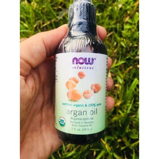 น้ำมันอาร์แกน ออแกนิค สกัดเย็น Organic Argan Oil 59 ml (Now Foods®) จากโมรอคโค