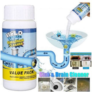 Drain cleaner  ผงละลายสลายไขมันผมน้ำมันสบู่ ที่อุตตันในท่อน้ำ ได้อย่างง่ายดายสมบูรณ์แบบ เพียงเทลง่อน้ำอุดตันแล้วทิ้งไว้