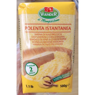 Viander Instant Polenta (fast cooking corn semolina) 500 Grams. แป้งข้าวโพด 500 กรัม