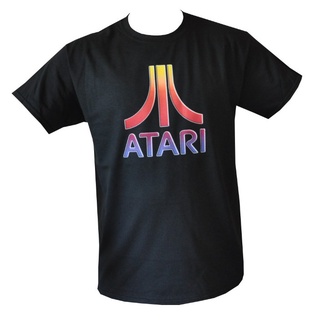 เสื้อยืดผ้าฝ้าย พิมพ์ลาย Atari Video Games Black Nerd Present สําหรับผู้ชาย AF123SD37313สามารถปรับแต่งได้