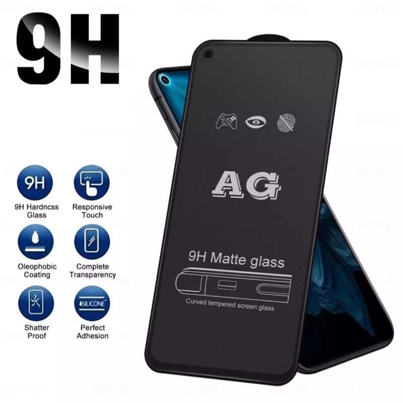 AG MATTE - ฟิล์มกระจกนิรภัย SAMSUNG A70/A50/A30/A20/A10/A52S/A6+/A8+/A7 2018/A750/J6+/J8/F62/F23/J4+