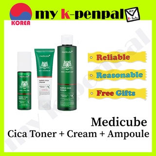 [medicube] cica ampoule toner cream โทนเนอร์สายชิก้า + ครีม + ชุดแอมพูล / ผลิตภัณฑ์ดูแลผิวที่ละเอียดอ่อน / ส่งจากเกาหลี