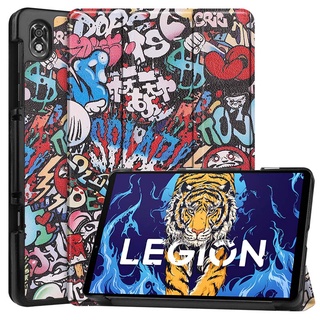 เคสหนัง PU ฝาพับ พร้อมช่องใส่ขาตั้ง สําหรับ Lenovo Legion Y700 LenovoY700