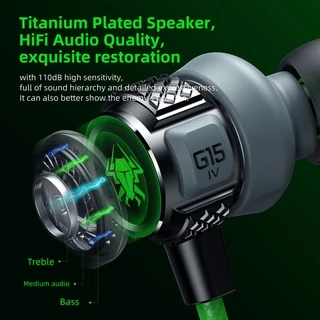 หูฟังเกมมิ่ง Gaming earphone Plextone G15 3.5mm type-c เล่นเกม เสียงดีมาก พร้อมไมโครโฟน หูฟัง เก็บเงินปลายทาง มีไมค์ g15