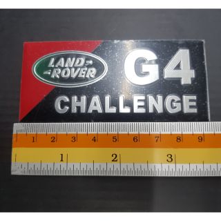 Plate LandRover G4 งานอลูมิเนียม 9.5x4.3cm