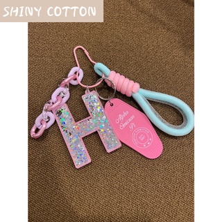 [Shiny Cotton] อุปกรณ์เสริมกระเป๋า โซ่สีชมพู