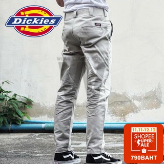 Dickies  Slim Straight Khaki ดิกกี้ กางเกงขายาว กางเกงยีนส์  กระบอกเล็ก สีกากี สีครีม กางเกงทำงาน กางเกงนักเรียน