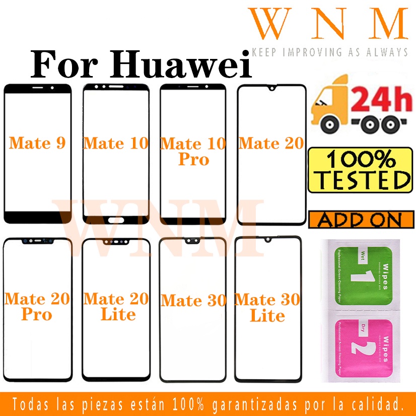 หน้าจอสัมผัสสําหรับ Huawei Mate 9 10 20 30 Pro Lite จอแสดงผล LCD กระจกด้านหน้าด้านนอกแผงโทรศัพท์อะไห
