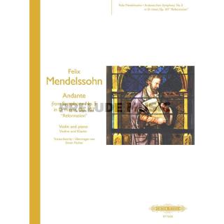 (Violin and piano) Mendelssohn: Andante from Symphony No. 5 in D minor, Op. 107 "Reformation" (EP72426)