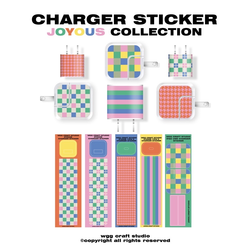WGG CRAFT STUDIO | CHARGER JOYOUS COLLECTION สติกเกอร์ติดหัวชาร์จ(หากงงรุ่นสอบถามทาง Chat)