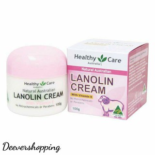 ผลิตภัณฑ์ Lanolin Cream with Evening Primrose Oil 100g Healthy Care ครีมบำรุงผิว