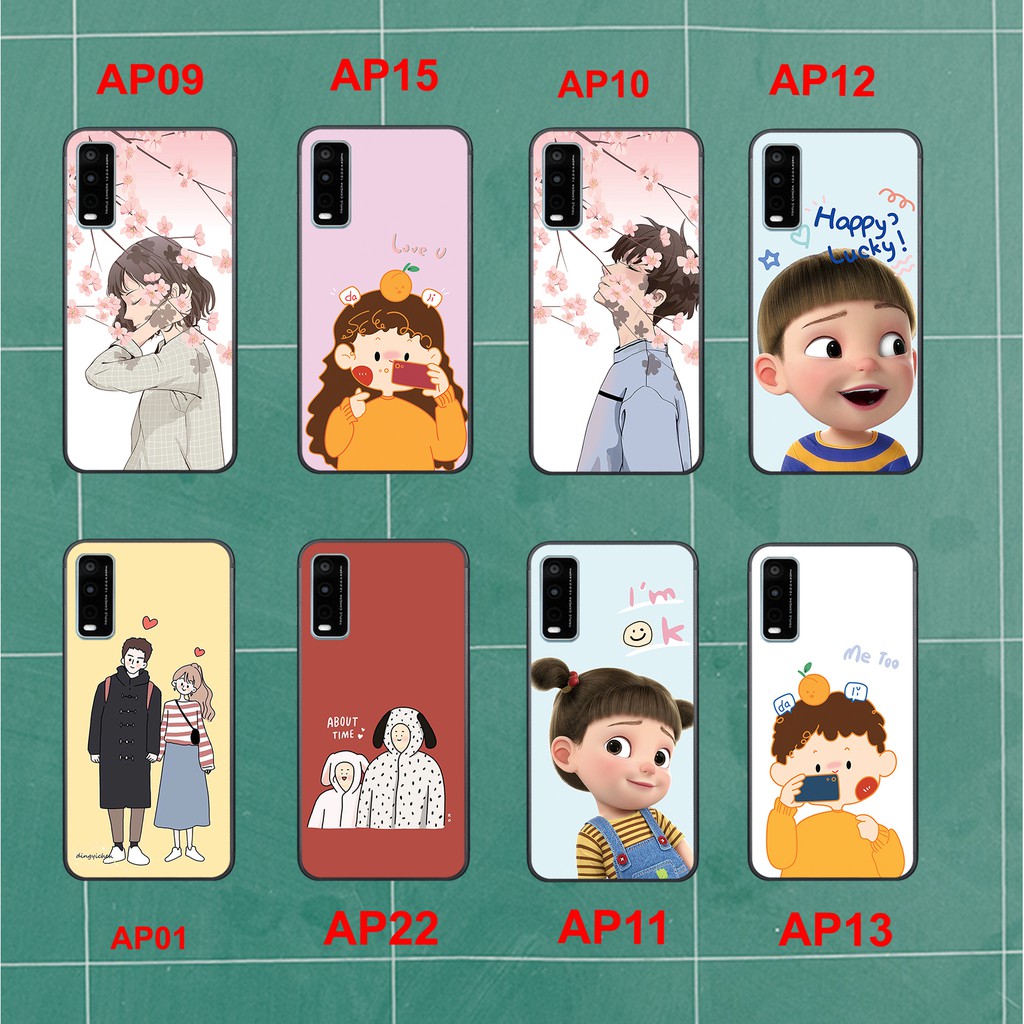 เคสโทรศัพท์คู่รักน่ารักล่าสุดสําหรับ vivo Y20- vivo Y20s -Vivo Y12S-vivo V20