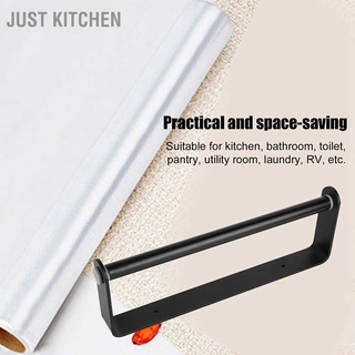 Just Kitchen Wall Mounted Plastic Wrap Film Paper Towel Rack Roll Dispenser Holder