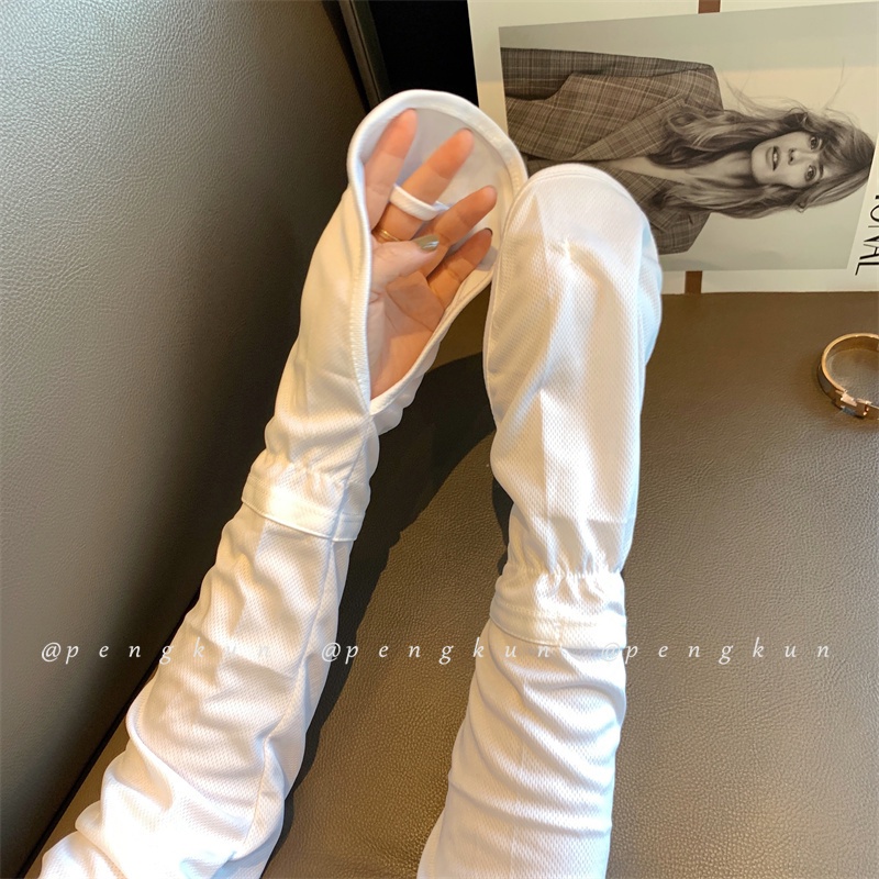 ถุงมือ ผ้าเรยอน ป้องกันแดด UPF50 และปลอกแขน ระบายอากาศ ป้องกันรังสีอัลตราไวโอเลต เหมาะกับฤดูร้อน สําหรับผู้ชาย และผู้หญิง