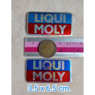 สติ๊กเกอร์ฟรอย 3.5x6.5cm. Liqui moly รุ้งสะท้อนแสง ลิควิด โมลี ติดรถ แต่งรถ