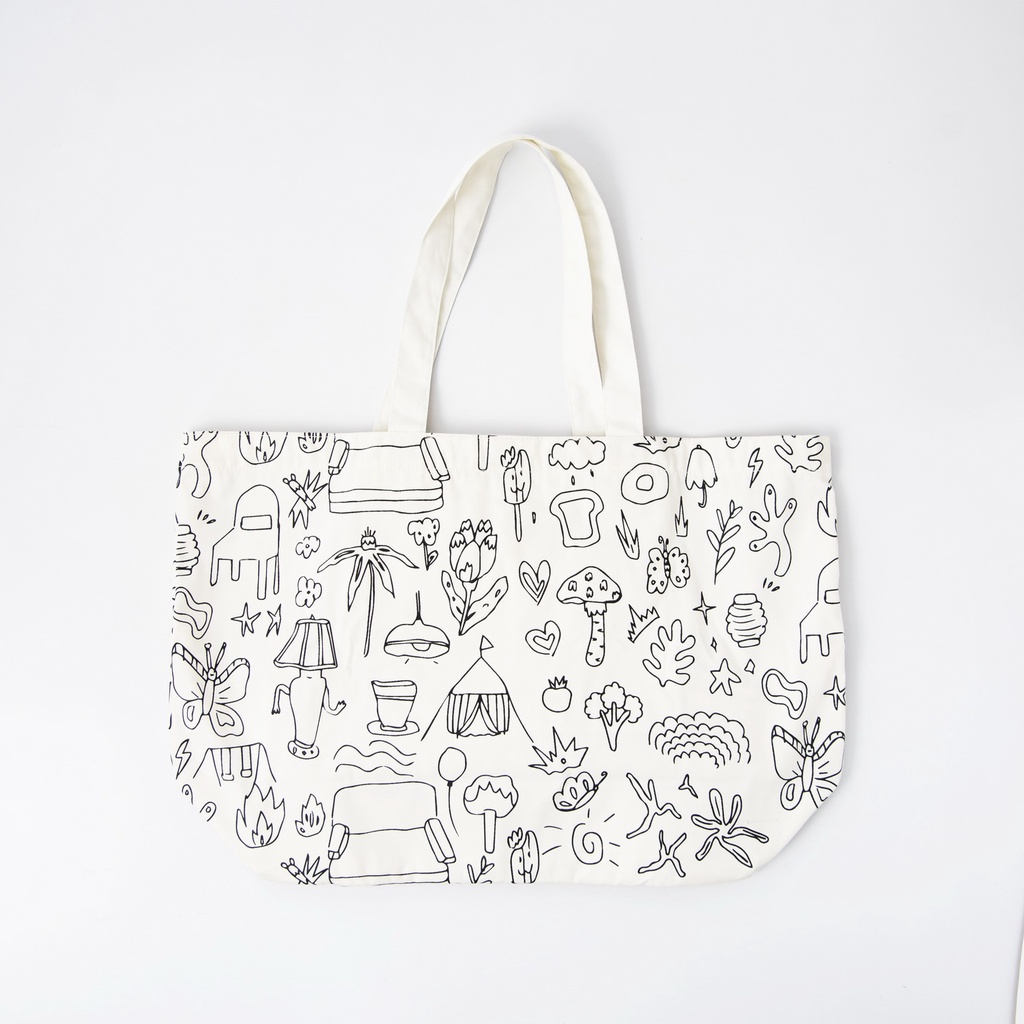 DoiTung حقيبة قماش L ‏Doodle ‏55×66 سم — صورة 6