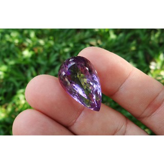 พลอยอเมทิสต์รูปทรงหยดน้ำ ( Natural Amethyst ) 34.90 กะรัต คัดมาสวย น่าสะสมค่ะ อัญมณีประจำเดือนเกิด กุมภาพันธ์