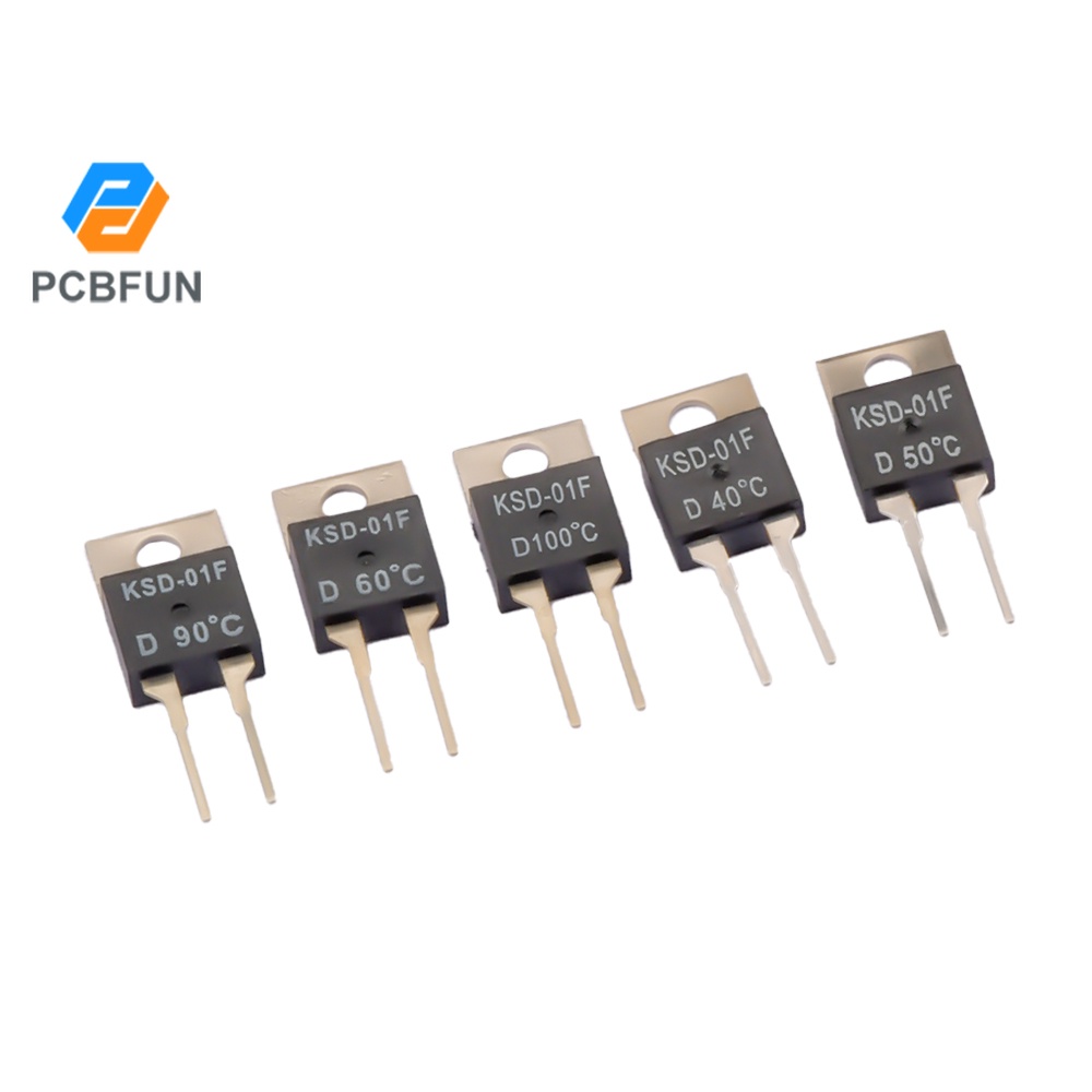 เทอร์โมสตัท Pcbfun KSD-01F 40 45 50 55 60 65 70 75 90 95 100 105 110℃ ปกติปิด / เปิดโดยปกติ
