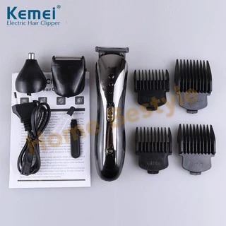 Kemei KM-1407/1419 แบตตาเลี่ยนไร้สาย 3 In1 ตัดแต่งทรงผม โกนหนวด เครื่องมือกรูมมิ่ง Electric Trimmer ปัตตาเลี่ยนไร้สาย