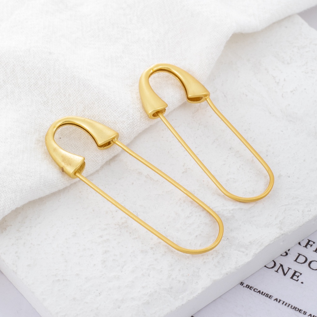 เข็มกลัดขาขนาดใหญ่หัวเข็มขัด Pin diy 18k ทองแดง Clad สีทอง Retention Matte Gold Handmade