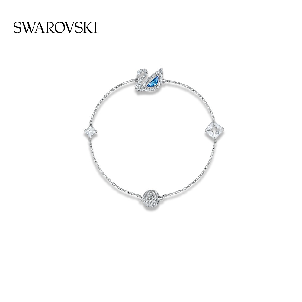 Swarovski DAZZLING SWAN Blues Swan สร้อยข้อมือหญิงสําหรับเครื่องประดับเด็กผู้หญิง